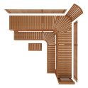 Banc de sauna modulaire PREMIUM, Thermo tremble - 3