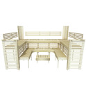 Banc de sauna modulaire PROFESSIONAL, 3200x2090mm - 2