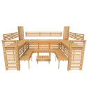 Banc de sauna modulaire PROFESSIONAL, 3200x2090mm - 0