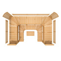 Banc de sauna modulaire PROFESSIONAL, 3200x2090mm - 1