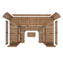 Banc de sauna modulaire PROFESSIONAL, 3200x2090mm - 5