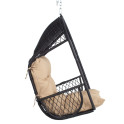 Chaise suspendue - TANJA, Marron foncé - 3
