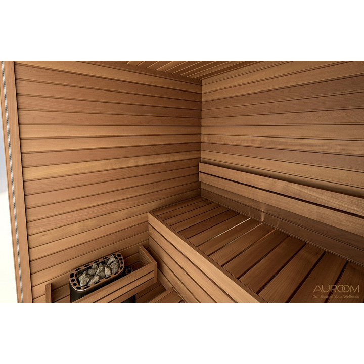 Cabine de sauna Auroom 150x150x205cm, avec vitre