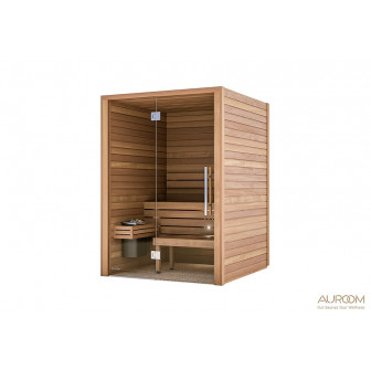 Cabine de sauna Auroom 150x150x205cm, avec vitre