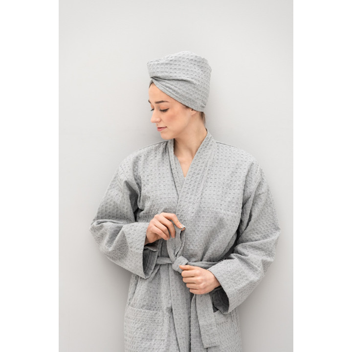 Peignoir, L / XL, Gris clair