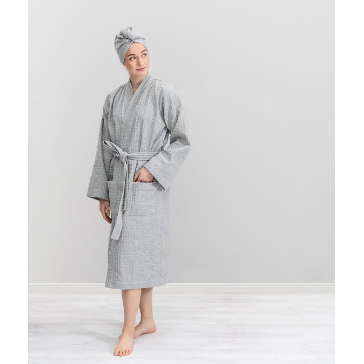 Peignoir, L / XL, Gris clair