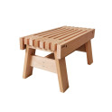 Banc de sauna en bois d'aulne 700 x 380 x 340 mm - 1