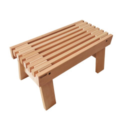 Banc de sauna en bois d'aulne 700 x 380 x 340 mm 