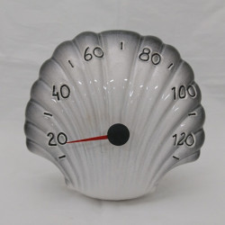 Thermomètre de sauna en céramique - coquillage  Thermomètre de sauna en céramique - coquillage