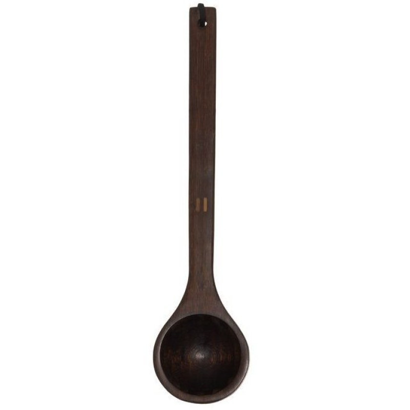 Louche de sauna Rento en bambou foncé, 43 cm