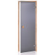 Portes de sauna en verre AD STANDART, verre mat, 80 x 200, aulne, gris mat