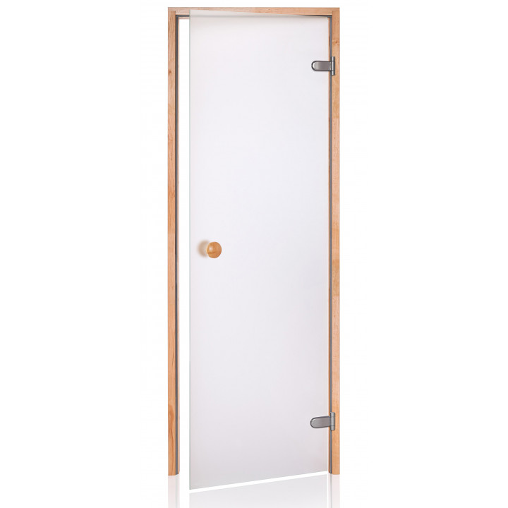 Portes de sauna en verre AD STANDART, verre mat, 80 x 200, aulne, transparent mat