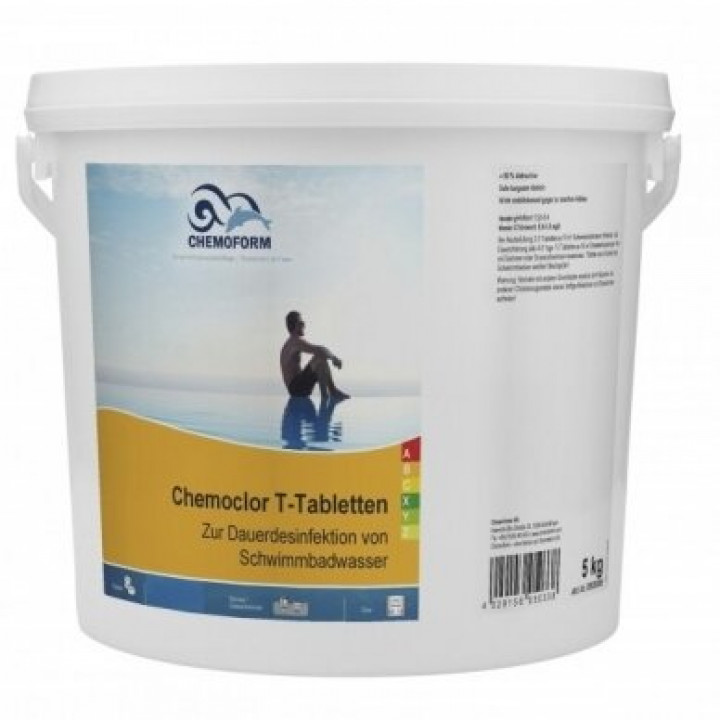 Comprimés de chlore à dissolution lente CHEMOCLOR T 20 g, 5 kg