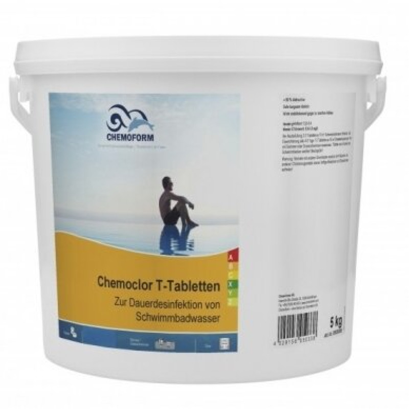 Chlore à dissolution lente CHEMOCLOR T-Comprimés 20 g, 5 kg