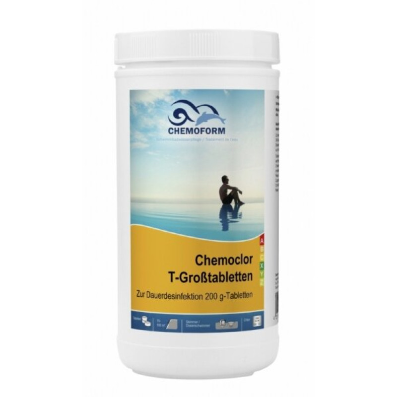 Chlore à dissolution lente CHEMOCLOR T-Comprimés 200 g, 1 kg