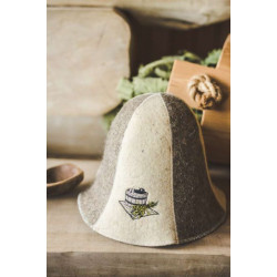 Bonnet de sauna - SEAU ET FOUETS DE SAUNA, rayé 