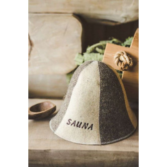 Bonnet de sauna - SAUNA, rayé