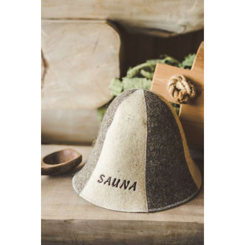Bonnet de sauna - SAUNA, rayé