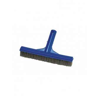 Brosse de nettoyage de piscine avec poils en acier inoxydable, 26 cm