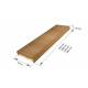 Banc de sauna, thermo tremble, 400x1600-2400 mm