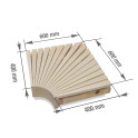 Module d'angle pour bancs de sauna modulaires - 4