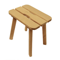 Tabouret en aulne, M 400 x 300 x 410 mm 