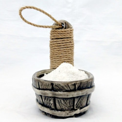 Récipient à sel en céramique pour sauna - baril 200 ml  Récipient à sel en céramique pour sauna - baril 200 ml
