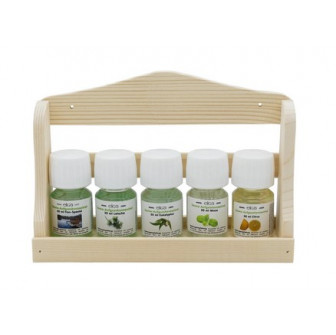 Coffret de parfums ELIGA avec étagère murale en bois