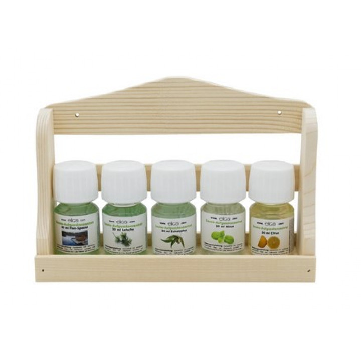 Coffret de parfums ELIGA avec étagère murale en bois