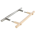 Ensemble de poignées de porte en acier inoxydable et bois - 0