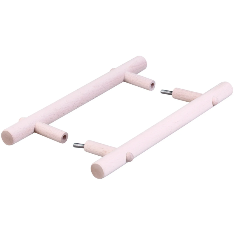 Ensemble de poignées de porte en bois