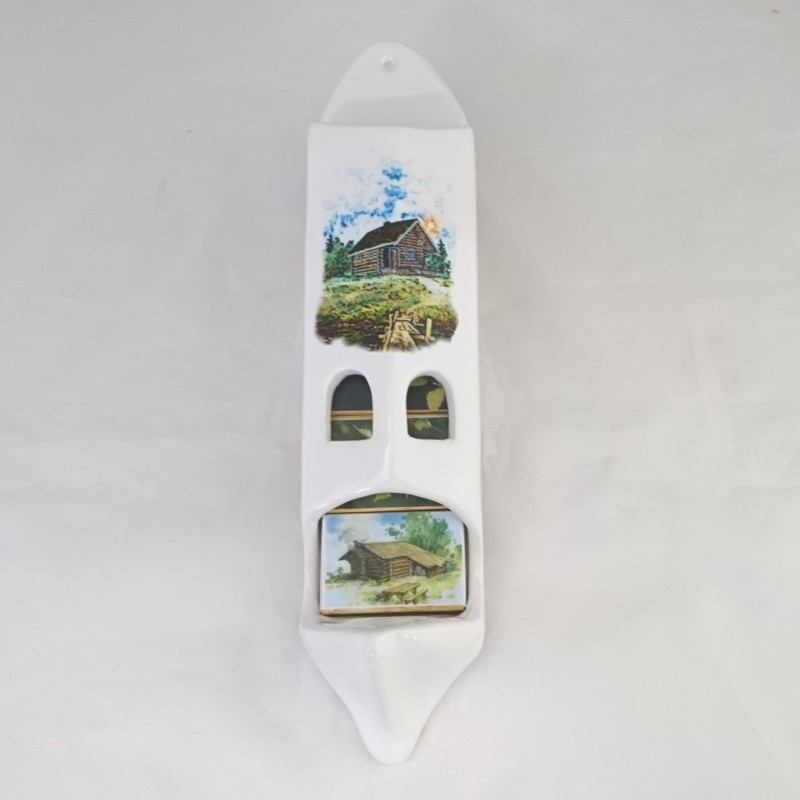 Porte-allumettes en céramique avec 5 boîtes d'allumettes