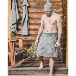 Tablier de sauna pour homme - GRIS  Tablier de sauna pour homme - GRIS