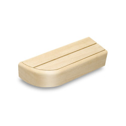 Élément de banc d'extrémité pour bancs de sauna modulaires, tremble  Élément de banc d'extrémité pour bancs de sauna modulaires, tremble