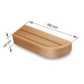 Élément de banc d'extrémité pour bancs de sauna modulaires, Aulne - 2