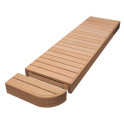 Élément de banc d'extrémité pour bancs de sauna modulaires, Aulne - 4