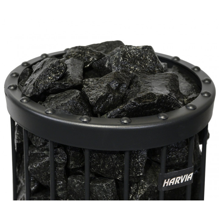 Pierres HARVIA, vulcanite noire, 5-10 cm