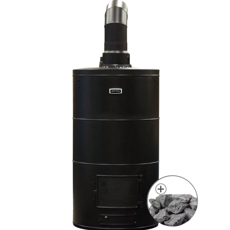 Poêle à bois pour sauna - AITO AK-68, avec pierres traditionnelles