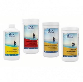 Kit chimique CHEMOFORM pour piscines avec filtre à cartouche en papier, petit