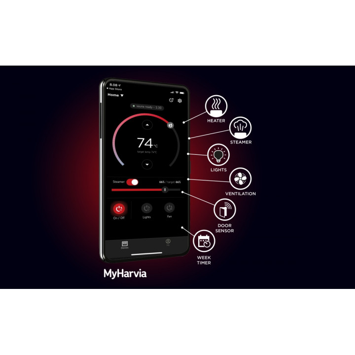Panneau de commande pour chauffe-sauna électrique - HARVIA Xenio Combi CX110C WiFi