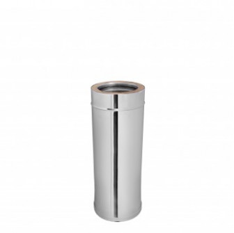 Tuyau de cheminée isolé à double paroi en acier inoxydable 0,5 m, 0,5 mm
