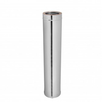 Tuyau de cheminée isolé à double paroi en acier inoxydable 1 m, 0,5 mm