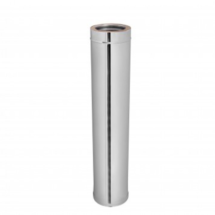 Tuyau de cheminée isolé à double paroi en acier inoxydable 1 m, 0,5 mm