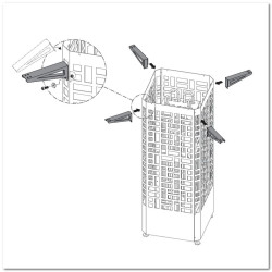 Supports de montage pour le boîtier du four EOS Edge 