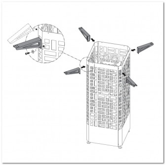Supports de montage pour le boîtier du four EOS Edge