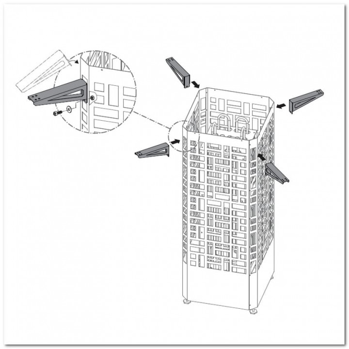 Supports de montage pour le boîtier du four EOS Edge