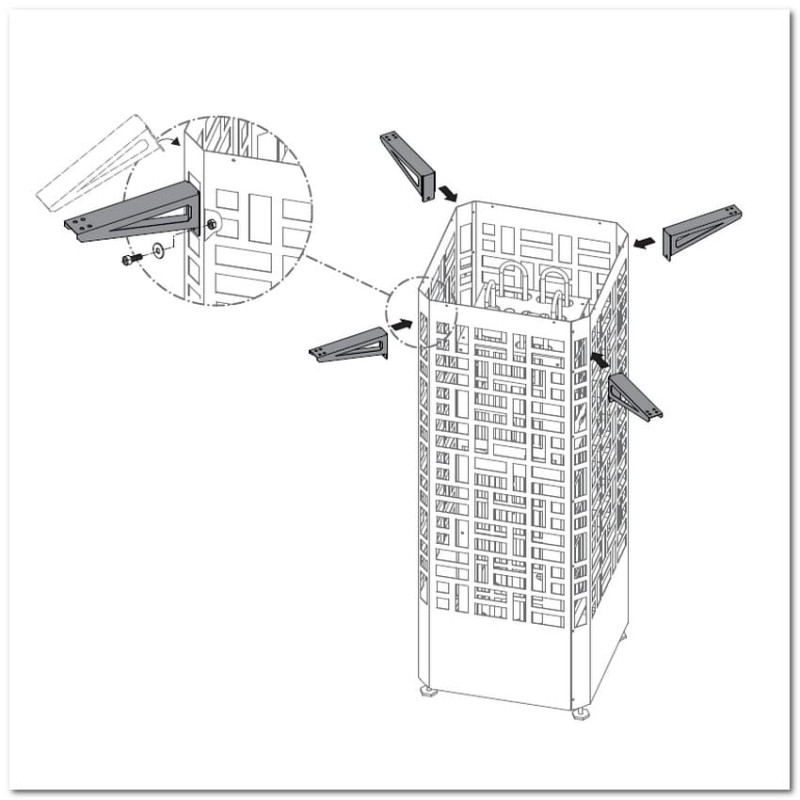 Supports de montage pour le boîtier du four EOS Edge