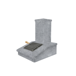 Finition cheminée en pierre, Pierre ollaire, 540 mm 