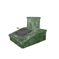 Finition cheminée en pierre, serpentine, 290 mm  Finition cheminée en pierre, serpentine, 290 mm