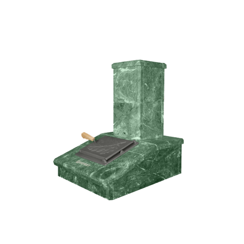 Finition cheminée en pierre, serpentine, 540 mm